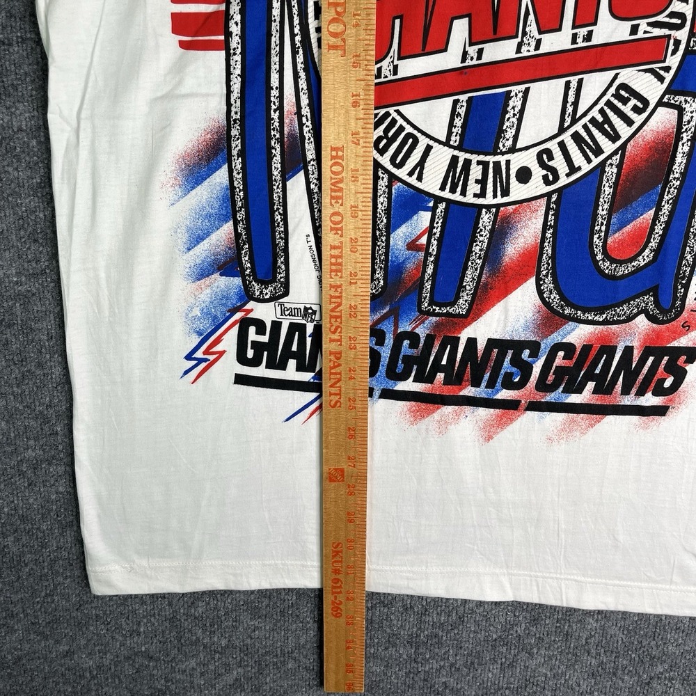 Vintage Magic Johnson New York Giants T-shirt Large White Dead Stock - Picture 6 of 8